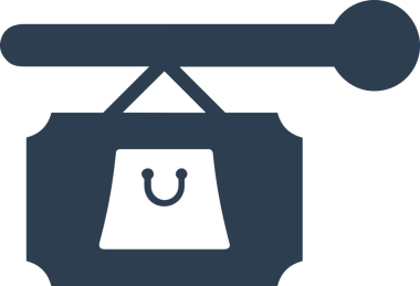 Çevrimiçi mağaza ve ecommerce mağaza tanıtım illüstrasyonu için simge alışverişi simgesi Satış afişi, web sitesi, uygulama UI, pazarlama reklamları ve şeffaf yüksek kalitede perakende ticaret görselleri