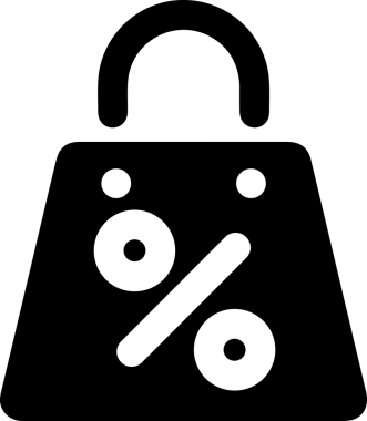 Çevrimiçi mağaza ve ecommerce mağaza tanıtım illüstrasyonu için simge alışverişi simgesi Satış afişi, web sitesi, uygulama UI, pazarlama reklamları ve şeffaf yüksek kalitede perakende ticaret görselleri