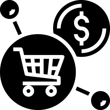 Çevrimiçi mağaza ve ecommerce mağaza tanıtım illüstrasyonu için simge alışverişi simgesi Satış afişi, web sitesi, uygulama UI, pazarlama reklamları ve şeffaf yüksek kalitede perakende ticaret görselleri