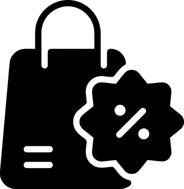 Çevrimiçi mağaza ve ecommerce mağaza tanıtım illüstrasyonu için simge alışverişi simgesi Satış afişi, web sitesi, uygulama UI, pazarlama reklamları ve şeffaf yüksek kalitede perakende ticaret görselleri