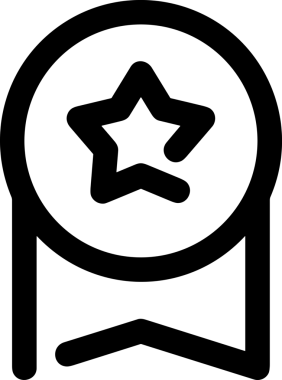 Beğeni, Favori, UI Tasarımı, Başarı ve Dijital Kullanım için Yıldız Tasarım Simgesi Simgesi