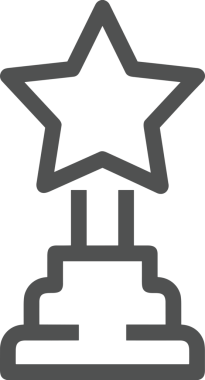Beğeni, Favori, UI Tasarımı, Başarı ve Dijital Kullanım için Yıldız Tasarım Simgesi Simgesi
