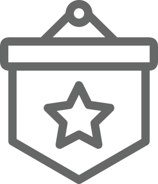 Beğeni, Favori, UI Tasarımı, Başarı ve Dijital Kullanım için Yıldız Tasarım Simgesi Simgesi