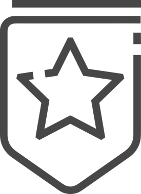 Beğeni, Favori, UI Tasarımı, Başarı ve Dijital Kullanım için Yıldız Tasarım Simgesi Simgesi