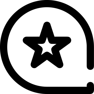 Beğeni, Favori, UI Tasarımı, Başarı ve Dijital Kullanım için Yıldız Tasarım Simgesi Simgesi