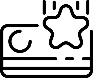 Beğeni, Favori, UI Tasarımı, Başarı ve Dijital Kullanım için Yıldız Tasarım Simgesi Simgesi