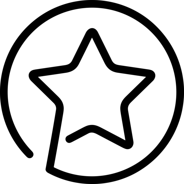 Beğeni, Favori, UI Tasarımı, Başarı ve Dijital Kullanım için Yıldız Tasarım Simgesi Simgesi