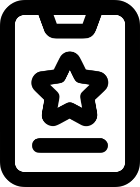 Beğeni, Favori, UI Tasarımı, Başarı ve Dijital Kullanım için Yıldız Tasarım Simgesi Simgesi