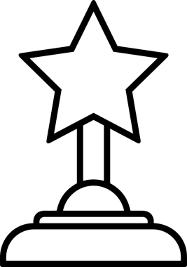 Beğeni, Favori, UI Tasarımı, Başarı ve Dijital Kullanım için Yıldız Tasarım Simgesi Simgesi