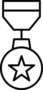 Beğeni, Favori, UI Tasarımı, Başarı ve Dijital Kullanım için Yıldız Tasarım Simgesi Simgesi