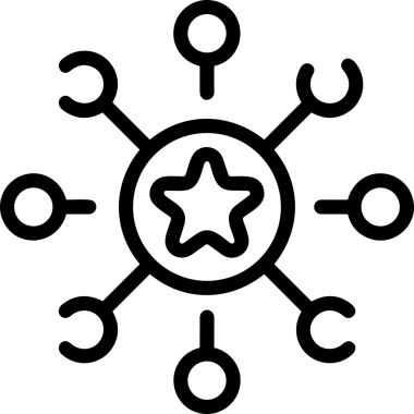 Beğeni, Favori, UI Tasarımı, Başarı ve Dijital Kullanım için Yıldız Tasarım Simgesi Simgesi