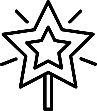 Beğeni, Favori, Kullanıcı Tasarımı, Başarı ve Dijital Kullanım için Yıldız Simgesi Simgesi