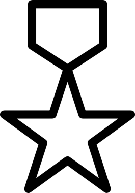 Beğeni, Favori, Kullanıcı Tasarımı, Başarı ve Dijital Kullanım için Yıldız Simgesi Simgesi