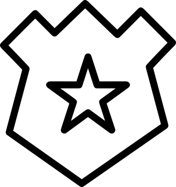 Beğeni, Favori, UI Tasarımı, Başarı ve Dijital Kullanım için Yıldız Tasarım Simgesi Simgesi