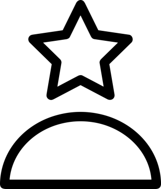 Beğeni, Favori, UI Tasarımı, Başarı ve Dijital Kullanım için Yıldız Tasarım Simgesi Simgesi