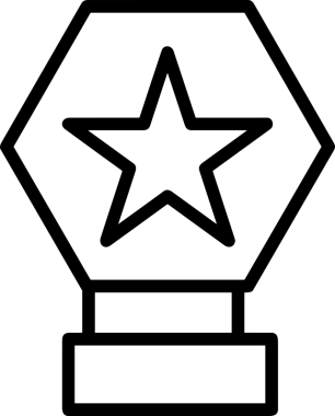 Beğeni, Favori, UI Tasarımı, Başarı ve Dijital Kullanım için Yıldız Tasarım Simgesi Simgesi