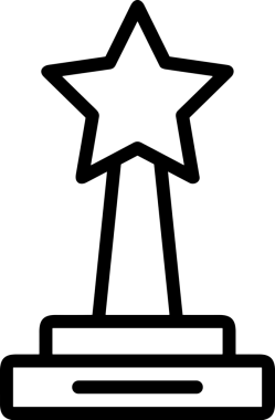 Beğeni, Favori, UI Tasarımı, Başarı ve Dijital Kullanım için Yıldız Tasarım Simgesi Simgesi