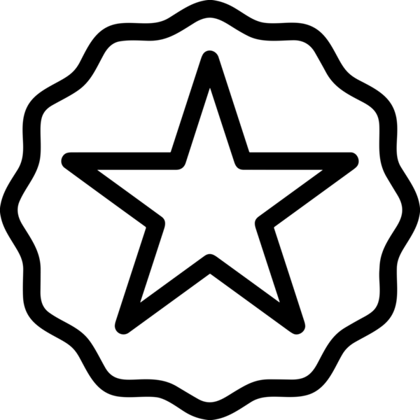 Beğeni, Favori, UI Tasarımı, Başarı ve Dijital Kullanım için Yıldız Tasarım Simgesi Simgesi