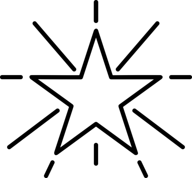 Beğeni, Favori, UI Tasarımı, Başarı ve Dijital Kullanım için Yıldız Tasarım Simgesi Simgesi