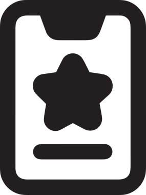 Beğeni, Favori, Kullanıcı Tasarımı, Başarı ve Dijital Kullanım için Yıldız Simgesi Simgesi