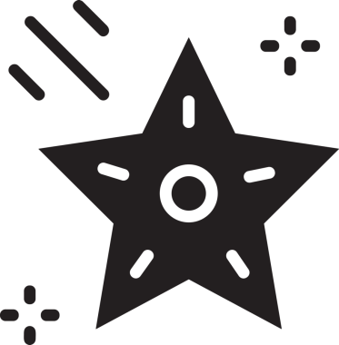 Beğeni, Favori, Kullanıcı Tasarımı, Başarı ve Dijital Kullanım için Yıldız Simgesi Simgesi