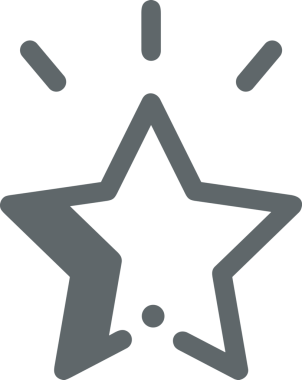 Beğeni, Favori, Kullanıcı Tasarımı, Başarı ve Dijital Kullanım için Yıldız Simgesi Simgesi