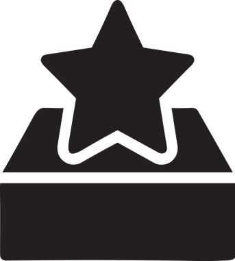 Beğeni, Favori, Kullanıcı Tasarımı, Başarı ve Dijital Kullanım için Yıldız Simgesi Simgesi