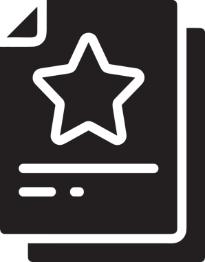 Beğeni, Favori, Kullanıcı Tasarımı, Başarı ve Dijital Kullanım için Yıldız Simgesi Simgesi