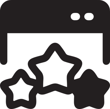 Beğeni, Favori, Kullanıcı Tasarımı, Başarı ve Dijital Kullanım için Yıldız Simgesi Simgesi