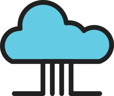 PNG biçiminde bulut simgesi şeffaf arkaplan biçiminde basit, web mobil uygulamaları için uygun minimal düz tasarım kullanıcı arayüzü hava durumu öngörüsü veri depolama ve dijital teknoloji projeleri