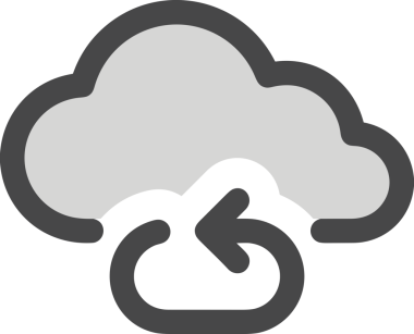 PNG biçiminde bulut simgesi şeffaf arkaplan biçiminde basit, web mobil uygulamaları için uygun minimal düz tasarım kullanıcı arayüzü hava durumu öngörüsü veri depolama ve dijital teknoloji projeleri