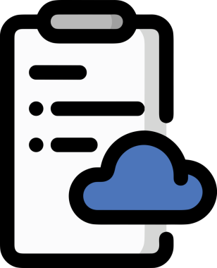 PNG biçiminde bulut simgesi şeffaf arkaplan biçiminde basit, web mobil uygulamaları için uygun minimal düz tasarım kullanıcı arayüzü hava durumu öngörüsü veri depolama ve dijital teknoloji projeleri