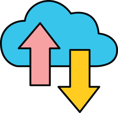 PNG biçiminde bulut simgesi şeffaf arkaplan biçiminde basit, web mobil uygulamaları için uygun minimal düz tasarım kullanıcı arayüzü hava durumu öngörüsü veri depolama ve dijital teknoloji projeleri