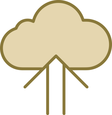 PNG biçiminde bulut simgesi şeffaf arkaplan biçiminde basit, web mobil uygulamaları için uygun minimal düz tasarım kullanıcı arayüzü hava durumu öngörüsü veri depolama ve dijital teknoloji projeleri
