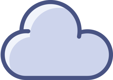 PNG biçiminde bulut simgesi şeffaf arkaplan biçiminde basit, web mobil uygulamaları için uygun minimal düz tasarım kullanıcı arayüzü hava durumu öngörüsü veri depolama ve dijital teknoloji projeleri