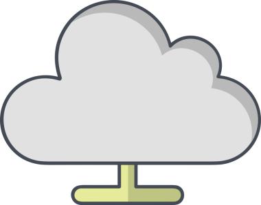PNG biçiminde bulut simgesi şeffaf arkaplan biçiminde basit, web mobil uygulamaları için uygun minimal düz tasarım kullanıcı arayüzü hava durumu öngörüsü veri depolama ve dijital teknoloji projeleri