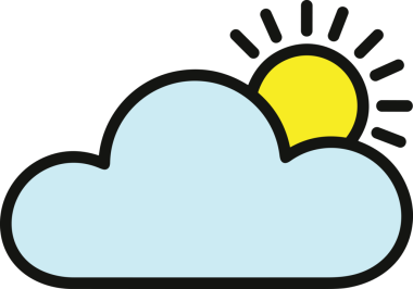PNG biçiminde bulut simgesi şeffaf arkaplan biçiminde basit, web mobil uygulamaları için uygun minimal düz tasarım kullanıcı arayüzü hava durumu öngörüsü veri depolama ve dijital teknoloji projeleri