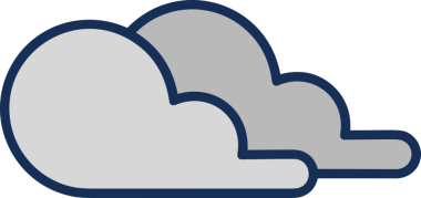 PNG biçiminde bulut simgesi şeffaf arkaplan biçiminde basit, web mobil uygulamaları için uygun minimal düz tasarım kullanıcı arayüzü hava durumu öngörüsü veri depolama ve dijital teknoloji projeleri