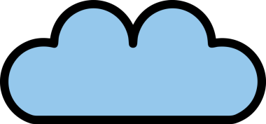PNG biçiminde bulut simgesi şeffaf arkaplan biçiminde basit, web mobil uygulamaları için uygun minimal düz tasarım kullanıcı arayüzü hava durumu öngörüsü veri depolama ve dijital teknoloji projeleri