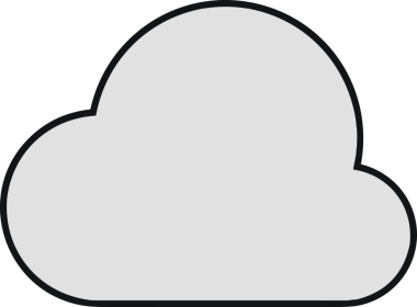PNG biçiminde bulut simgesi şeffaf arkaplan biçiminde basit, web mobil uygulamaları için uygun minimal düz tasarım kullanıcı arayüzü hava durumu öngörüsü veri depolama ve dijital teknoloji projeleri