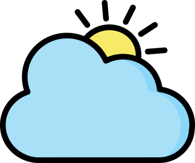 PNG biçiminde bulut simgesi şeffaf arkaplan biçiminde basit, web mobil uygulamaları için uygun minimal düz tasarım kullanıcı arayüzü hava durumu öngörüsü veri depolama ve dijital teknoloji projeleri