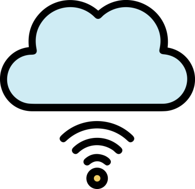 PNG biçiminde bulut simgesi şeffaf arkaplan biçiminde basit, web mobil uygulamaları için uygun minimal düz tasarım kullanıcı arayüzü hava durumu öngörüsü veri depolama ve dijital teknoloji projeleri