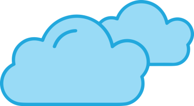 PNG biçiminde bulut simgesi şeffaf arkaplan biçiminde basit, web mobil uygulamaları için uygun minimal düz tasarım kullanıcı arayüzü hava durumu öngörüsü veri depolama ve dijital teknoloji projeleri