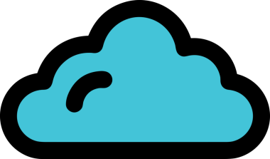 PNG biçiminde bulut simgesi şeffaf arkaplan biçiminde basit, web mobil uygulamaları için uygun minimal düz tasarım kullanıcı arayüzü hava durumu öngörüsü veri depolama ve dijital teknoloji projeleri