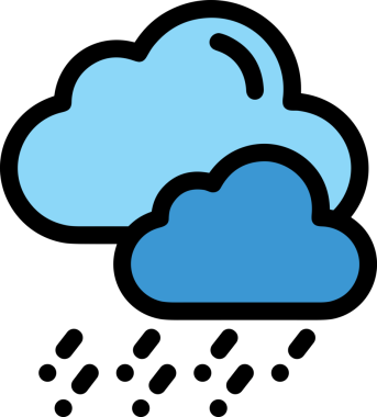 PNG biçiminde bulut simgesi şeffaf arkaplan biçiminde basit, web mobil uygulamaları için uygun minimal düz tasarım kullanıcı arayüzü hava durumu öngörüsü veri depolama ve dijital teknoloji projeleri