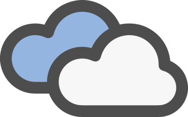 PNG biçiminde bulut simgesi şeffaf arkaplan biçiminde basit, web mobil uygulamaları için uygun minimal düz tasarım kullanıcı arayüzü hava durumu öngörüsü veri depolama ve dijital teknoloji projeleri