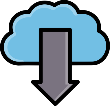 PNG biçiminde bulut simgesi şeffaf arkaplan biçiminde basit, web mobil uygulamaları için uygun minimal düz tasarım kullanıcı arayüzü hava durumu öngörüsü veri depolama ve dijital teknoloji projeleri