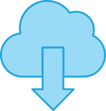 PNG biçiminde bulut simgesi şeffaf arkaplan biçiminde basit, web mobil uygulamaları için uygun minimal düz tasarım kullanıcı arayüzü hava durumu öngörüsü veri depolama ve dijital teknoloji projeleri