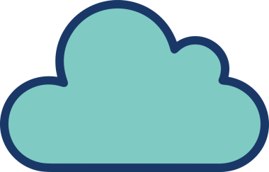 PNG biçiminde bulut simgesi şeffaf arkaplan biçiminde basit, web mobil uygulamaları için uygun minimal düz tasarım kullanıcı arayüzü hava durumu öngörüsü veri depolama ve dijital teknoloji projeleri