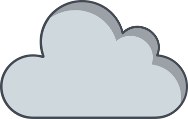 PNG biçiminde bulut simgesi şeffaf arkaplan biçiminde basit, web mobil uygulamaları için uygun minimal düz tasarım kullanıcı arayüzü hava durumu öngörüsü veri depolama ve dijital teknoloji projeleri